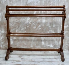 Large Antique Victorian Mahogany Towel Rail, circa 1890