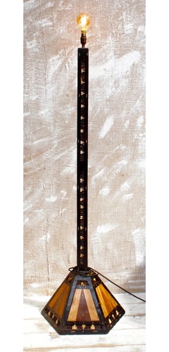 Art Deco Porcupine Quill Floor Lamp, circa 1920