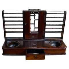Rare Antique Victorian Cox’s Patent Mahogany and Brass Cash Till, circa 1890