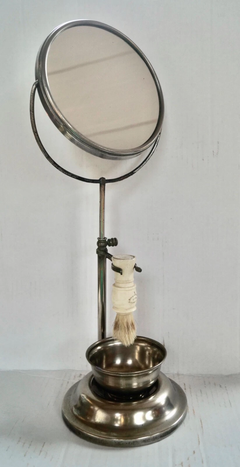 Vintage Art Deco Adjustable Pedestal Shaving Mirror, circa 1930
