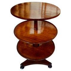 Antique Georgian Mahogany Metamorphic Three-Tier Dumb Waiter, circa 1800