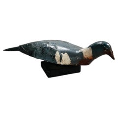Vintage John Peskett Hand-Painted Aluminium Pigeon Decoy, 1946