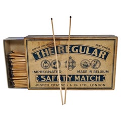 Extra Large Antique Regular Safety Match Advertising Matchbox, circa 1920