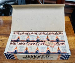 1950s Lumax Vintage Automobilia Motor Lamp Bulbs in Original Box