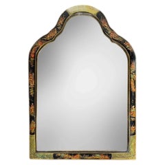 Circa 1900 Antique Edwardian Hand-Painted Chinoiserie Wood and Gilt Mirror
