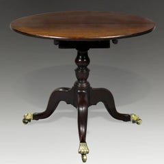 Antique 18th Century Anglo-Chinese Padouk and Zitan Tripod Table