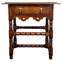 Table d'appoint en chêne du début du XXe siècle, de style Chippendale