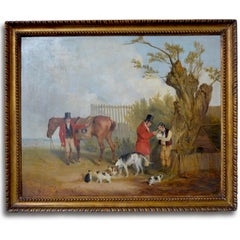 Richard Barrett Davis RBA Equestrian Oil Painting, Early 19th Century