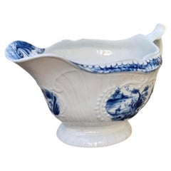 Antique First Period Dr Wall Worcester Porcelain Sauce Boat, circa 1760