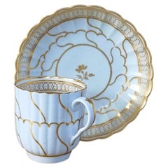 First Period Dr Wall Worcester Coffee Cup and Saucer by James Giles, circa 1770