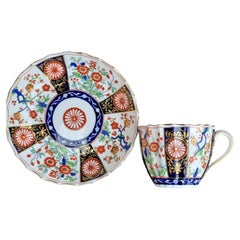 Antique Derby “Worcester” Pattern Porcelain Cup and Saucer, circa 1885