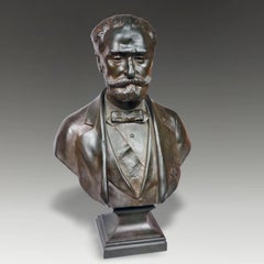 Antique French 19th Century Bronze Bust by Jean Bulio