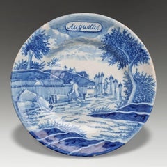 Antique Dutch Delft De Porceleyne Bijl “Augustus” Twelve Months Dish, circa 1770