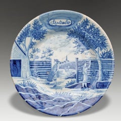 Dutch Delft De Porceleyne Bijl “September” Twelve Months Dish, circa 1770