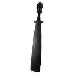 Massim Puluta Carved Oceanic Hardwood Sword Club, Trobriand Islands, circa 1900
