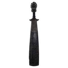 Massim Puluta Carved Oceanic Hardwood Sword Club, Trobriand Islands, circa 1900