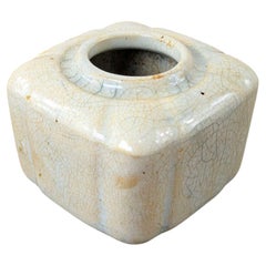 Chinese Celadon Crackle Glaze Scholar’s Brush Washer, 20th Century