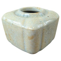 Chinese Celadon Crackle Glaze Scholar’s Brush Washer, 20th Century