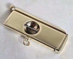 Vintage 9ct Yellow Gold Cigar Cutter by S J Rose & Son, Birmingham 1971