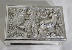 Antique 19th Century High Grade Solid Silver Box with Drawer