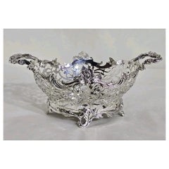 Antique Victorian Art Nouveau Sterling Silver Fruit Bowl, William Comyns, 1897