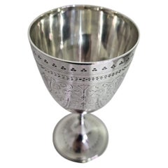 Antique Victorian Sterling Silver Chalice by James Dixon & Sons, 1881