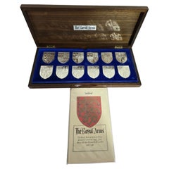 Mid Century Royal Arms Sterling Silver Ingot Collection by Yorkshire Mint, 1976