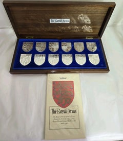 Mid Century Royal Arms Sterling Silver Ingot Collection by Yorkshire Mint, 1976