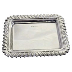 Sterling Silver Rectangular Card Tray by Carr's of Sheffield, 1994