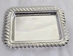 Sterling Silver Rectangular Card Tray by Carr's of Sheffield, 1994