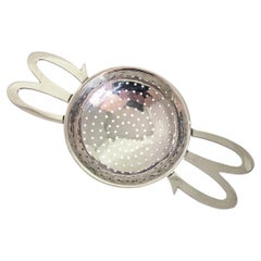 Mid Century George VI Sterling Silver Tea Strainer, Sheffield 1948