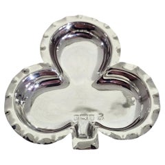 Antique Edwardian Sterling Silver Clover Leaf Trinket Dish, Birmingham 1904