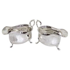 Pair of George V Sterling Silver Sauce Boats by Cooper Brothers & Sons, 1922