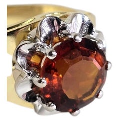 Bague de soirée en or jaune 18 carats sertie d'une opale de feu