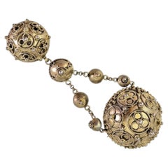 Late 19th Century Swedish Silver Gilt Brooch by Peter Magnus Wallengren