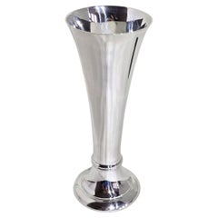 Antique George V Sterling Silver Bud Vase by Charles Edwards, London 1918