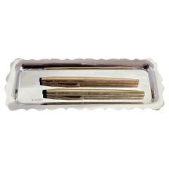 A vintage sterlingSterling Silver Pen Tray by Francis Howard Ltd, Sheffield 2000