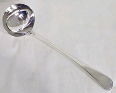 Victorian Sterling Silver Rat-Tail Soup or Punch Ladle by Chawner & Co., 1881