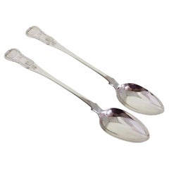 George IV Sterling Silver King’s Pattern Basting Spoons by James McKay 1825