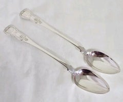 George IV Sterling Silver King’s Pattern Basting Spoons by James McKay 1825
