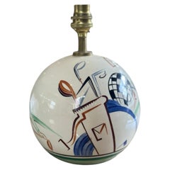 Gray’s Pottery ‘Golfers’ Spherical Art Deco Ceramic Table Lamp