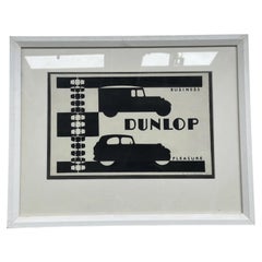 Art Deco Dunlop Tyres Original Advertising Design Proof by Gladys Williamson