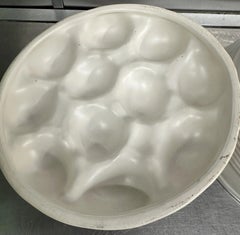 British Ceramic Countertop Display Bowl with Moulded Egg Insert