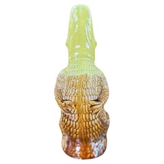 Grotesque Pottery Alligator Spill Vase, Attributed to Burmantofts or Bretby