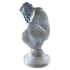 René Lalique French Art Deco 'Sirène' Blue-Stained Glass Car Mascot, No. 831