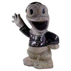 Carved Granite Donald Duck Novelty Stone Figure