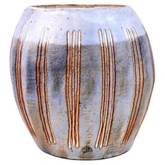 Don Hudson Studio Pottery Ovoid Vase, Lyme Regis Dorset