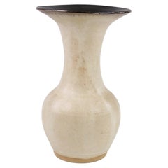 British Studio Pottery Flared Trumpet Vase, Impressed 'R' Mark