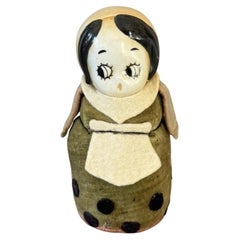 Porcelain Googly Eye Pin Cushion Doll in Grace Drayton Style