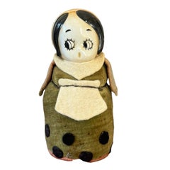 Porcelain Googly Eye Pin Cushion Doll in Grace Drayton Style